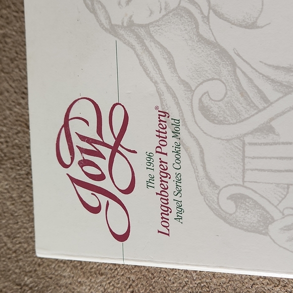NIB Vintage 1996 Longaberger clay cookie mold Joy Angel CO71 collectable - Picture 4 of 6